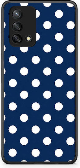 Smartfits White Large Polka Dots On Navy Oppo A74 4g Θήκη