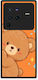 Smartfits Peekaboo Teddy On Orange Husă pentru Vivo X80 Pro 5G