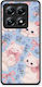 Smartfits White Kittens Blue Flowers Large Xiaomi 14t Pro Θήκη