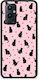 Smartfits Black Cat Silhouettes Hearts On Pink Oneplus 9 Pro Θήκη