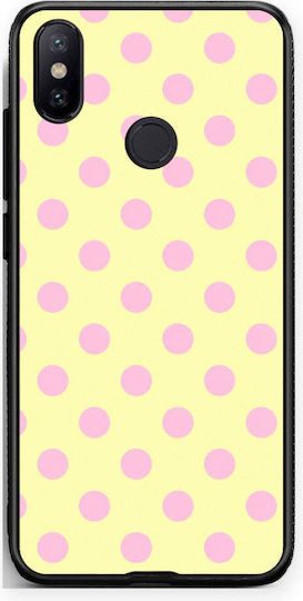 Smartfits Pink Polka Dots On Yellow Xiaomi Mi A2 Θήκη