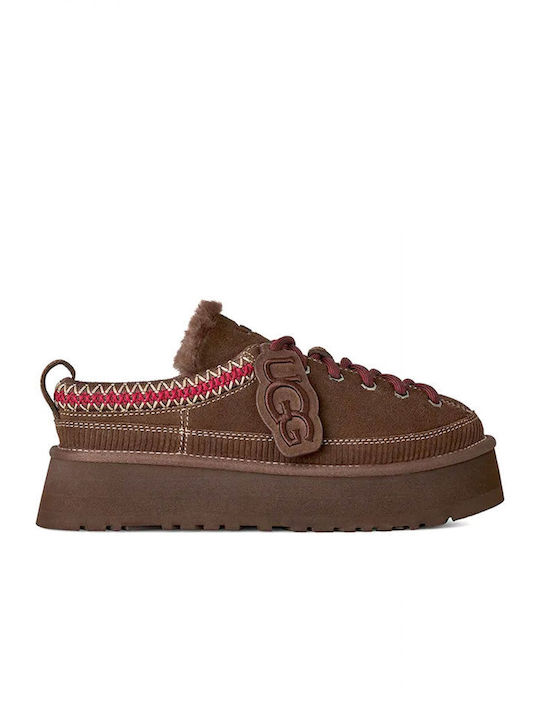 UGG Heritage Saboti Din Piele Papuci de Damă Maro