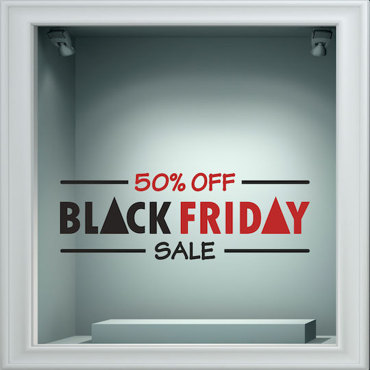 Αυτοκόλλητο Εκπτώσεων - Black Friday - 50cm X 17cm