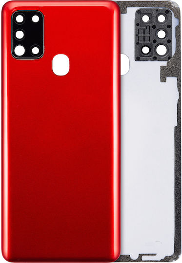 Backcoverglas Kameraobjektiv Samsung Galaxy A21s A217 2020 Aftermarket Plus Rot
