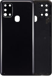 Back Cover Glass Camera Lens Samsung Galaxy A21s A217 2020 Aftermarket Plus Black