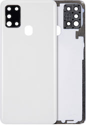 Back Cover Glass Camera Lens Samsung Galaxy A21s A217 2020 Aftermarket Plus White