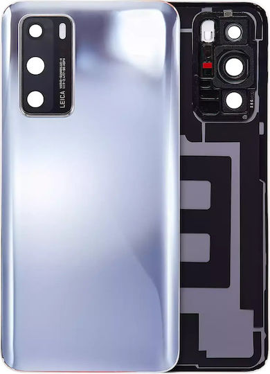 Back Cover Glass Camera Lens Huawei P40 Silver Frost