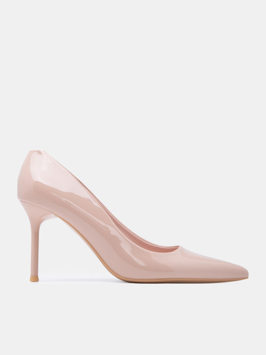 Luigi Pointed Toe High Heel Nude Pumps