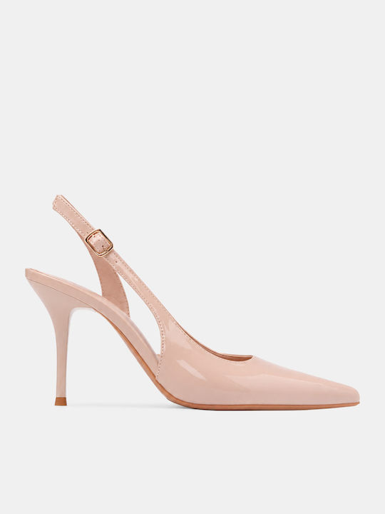 Luigi Pointed Toe High Heel Nude Pumps