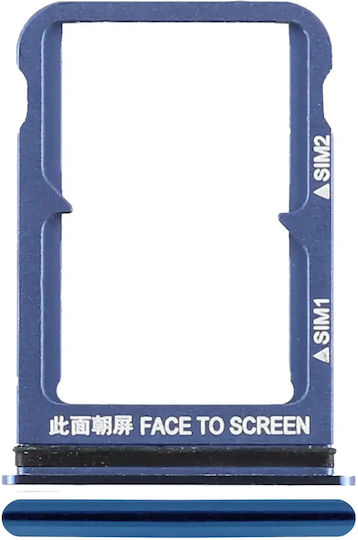 Dual Sim Card Tray Xiaomi Mi 8 Blue