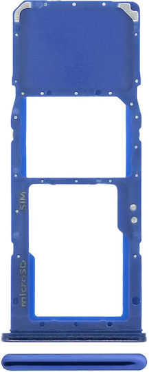 Single-SIM-Kartenhalter Samsung Galaxy A70 A705 2019 Blau