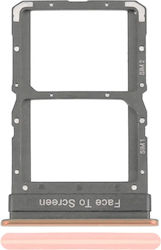 Двойна SIM тава за Xiaomi Mi 10 5G Mi 10 Pro в цвят прасковено злато Двойна SIM тава за Xiaomi Mi 10 5G Mi 10 Pro в цвят прасковено злато