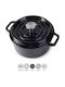 Hausberg Round Cast Iron Dutch Oven 24cm 4.3lt