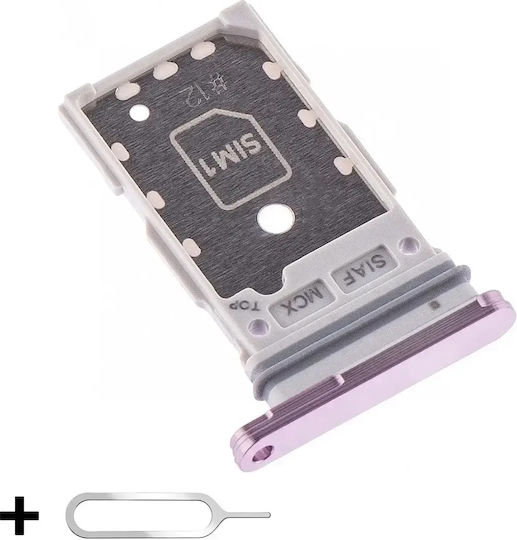 Sim Tray Holder Samsung S23 S911 Dual Sim + Sim Key Included Violet Lavender