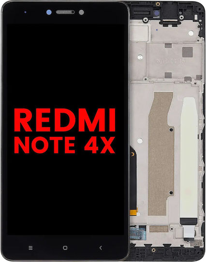 Lcd Assembly Frame Xiaomi Redmi Note 4x Aftermarket Plus Black