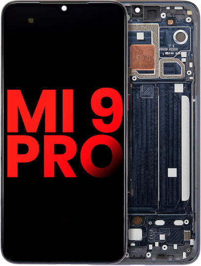 Oled модул с рамка за Xiaomi Mi 9 Pro Aftermarket Plus титаниево черен