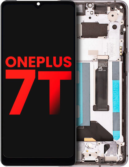Oled Assembly Frame Oneplus 7t Aftermarket Plus Frosted Silver