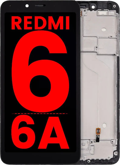 Ansamblu LCD cu ramă pentru Xiaomi Redmi 6 6a, Aftermarket Plus, Negru