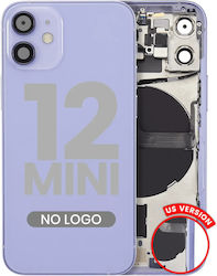 Capac Capac Spate Cu Piese Mici Pentru iPhone 12 Mini Versiunea SUA Aftermarket Plus Violet Capac Capac Spate Cu Piese Mici Pentru iPhone 12 Mini Versiunea SUA Aftermarket Plus Violet
