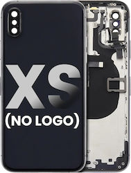 Rückseitiges Gehäuse mit vorinstallierten Kleinteilen iPhone XS ohne Logo Aftermarket Plus Space Grau Rückseitiges Gehäuse mit vorinstallierten Kleinteilen iPhone XS ohne Logo Aftermarket Plus Space Grau