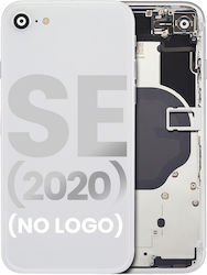 Back Housing W Small Components Pre-installed Iphone Se 2020 No Logo Aftermarket Plus White