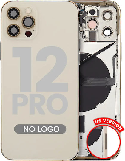 Backcover mit Kleinteilen für iPhone 12 Pro US-Version Aftermarket Plus Gold
