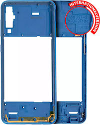 Carcasa ramei medii Samsung Galaxy A50 A505 2019 Versiunea Internațională Aftermarket Plus Albastră