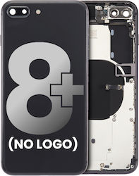 Carcasă Spate Cu Componente Mici Preinstalate Iphone 8 Plus Fără Logo Aftermarket Plus Gri Spațial