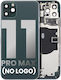 Back Housing W Small Components Pre-installed Iphone 11 Pro Max No Logo Aftermarket Plus Midnight Green