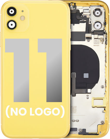 Back Housing W Small Components Pre-installed Iphone 11 No Logo Aftermarket Plus Yellow
