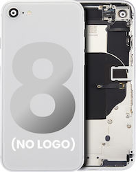 Rückgehäuse mit vormontierten Kleinteilen iPhone 8 ohne Logo Aftermarket Plus Silber Rückgehäuse mit vormontierten Kleinteilen iPhone 8 ohne Logo Aftermarket Plus Silber