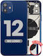 Back Housing W Small Parts Iphone 12 Us Version Aftermarket Plus Blue