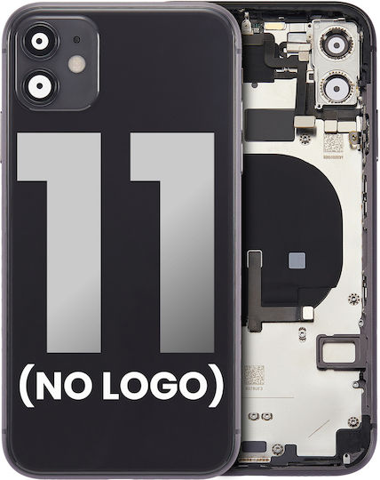 Back Housing W Small Components Pre-installed Iphone 11 No Logo Aftermarket Plus Black
