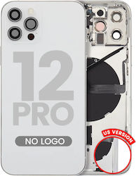 Carcasă Spate Cu Piese Mici iPhone 12 Pro Versiunea SUA Aftermarket Plus Argintie Carcasă Spate Cu Piese Mici iPhone 12 Pro Versiunea SUA Aftermarket Plus Argintie