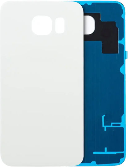 Back Cover Glass Samsung Galaxy S6 Service Pack White