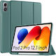 Smart Tri-fold Flip Case Pencil Holder Redmi Pad 2 Pro 12.1" Green