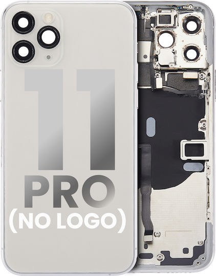 Backcover mit vorinstallierten Kleinteilen iPhone 11 Pro ohne Logo Aftermarket Plus Silber