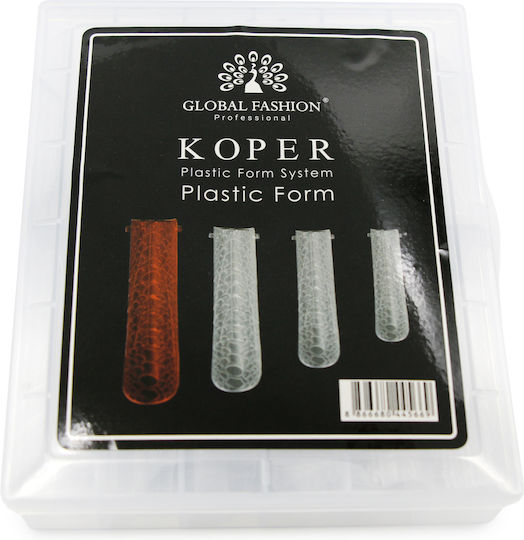 Global Fashion Plastic Nail Forms 120 Pieces Medium Square Snake Print