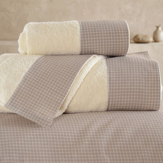 Rythmos Bath Towel Set 3 pcs Beige 500 g/m² Weight