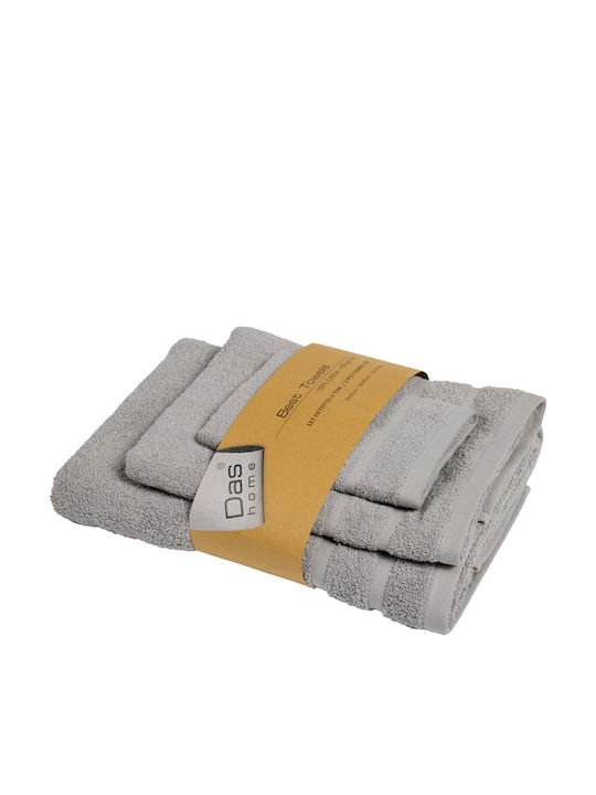 Das Home Best Grey 3-Piece Bath Towel Set