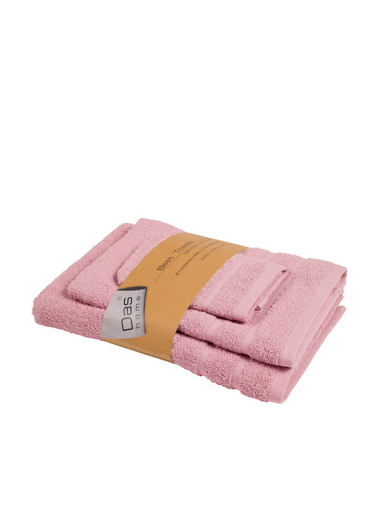 Das Home Best 3-Piece Bath Towel Set Pink