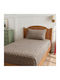 Cosy Life Flanell-Spannbettlaken-Set für Einzelbett mit 1 Kissenbezug 100 x 200 cm Zigarrenbraun (2 Stück)