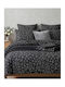 Olia Home Σεντόνι Υπέρδιπλο 240x260εκ. Μαύρο