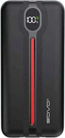 Power Bank 10000mAh 22.5W mit USB-A Ausgangsanschlüsse und USB-C Ausgangsanschlüsse Stromlieferung Schwarzes