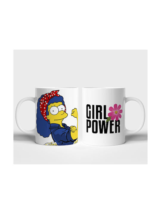 Digital Place Girl Power Керамична Бяла Чаша 330ml