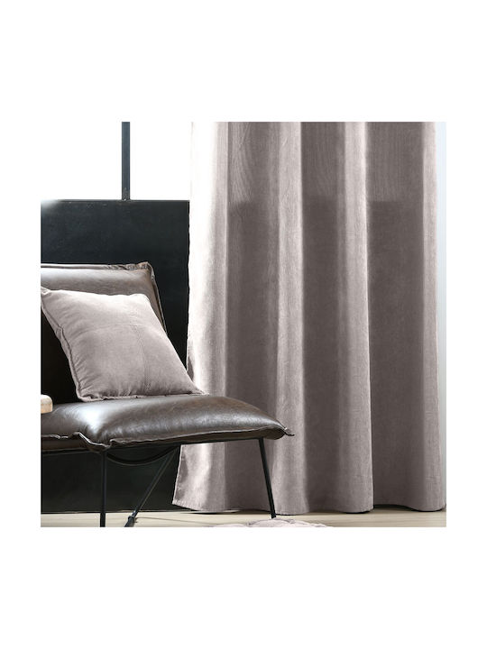 Vorhang mit Ösen Dandy Gris 140x260 cm