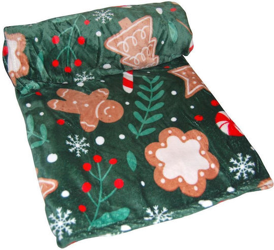 Next Double Fleece Blanket 200x230cm Green