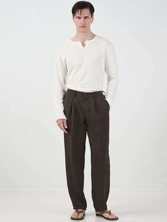 Men’s Brown Suit Trousers