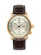 100 Years Men's Watch 42mm Battery Chronograph with Black Leather Strap
