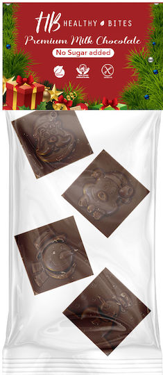 Healthy Bites Zartbitterschokolade mit 49 % Kakao, Ohne Zucker, 35 g, 4 Stück